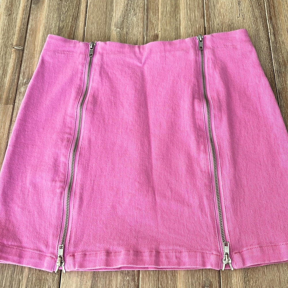 F21 Pink denim skirt